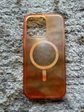 Transparent Amber MagSafe-Compatible iPhone 15 Pro Max Case